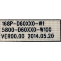 LED DRIVER PARA TV LG / NUMERO DE PARTE 1409073LA / 5800-D60XX0W100 / 60XX0-W1 / MODELO 60LB5200